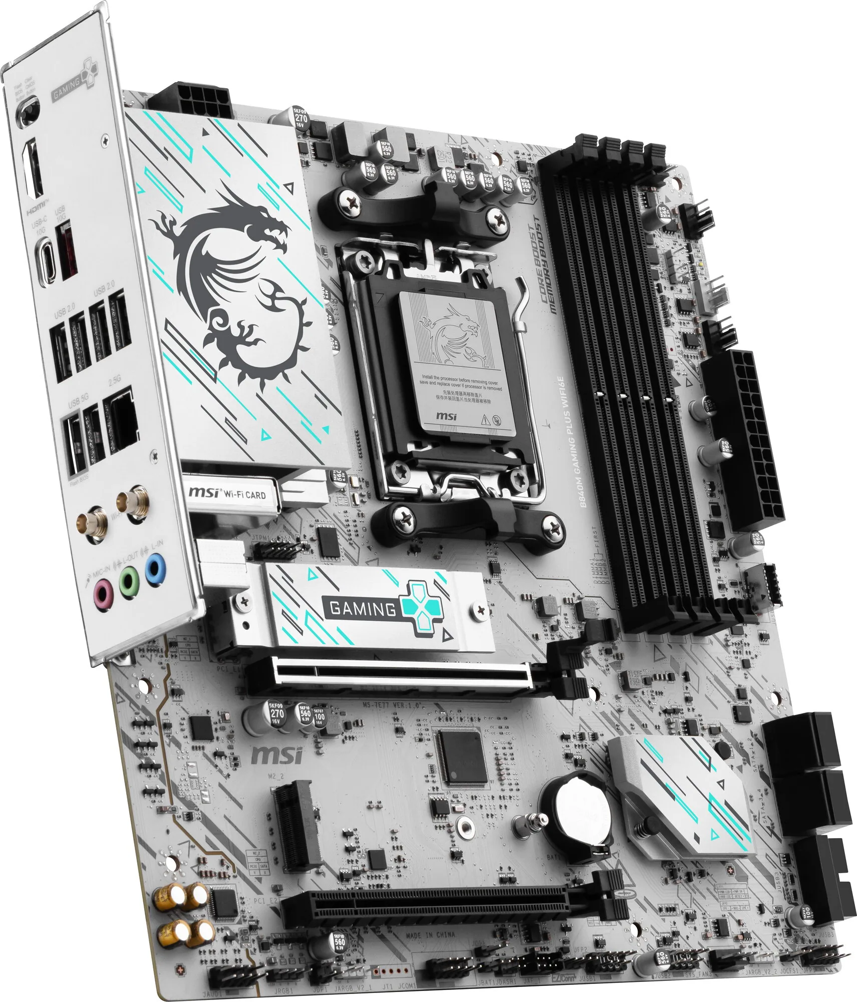 MSI B840M GAMING PLUS WIFI6E Motherboard AMD B840 Sockel AM5 micro ATX – Bild 4