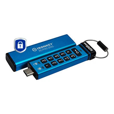 Kingston Technology IronKey 128GB USB-C Keypad 200C, FIPS 140-3 Lvl 3 AES-256 – Bild 2
