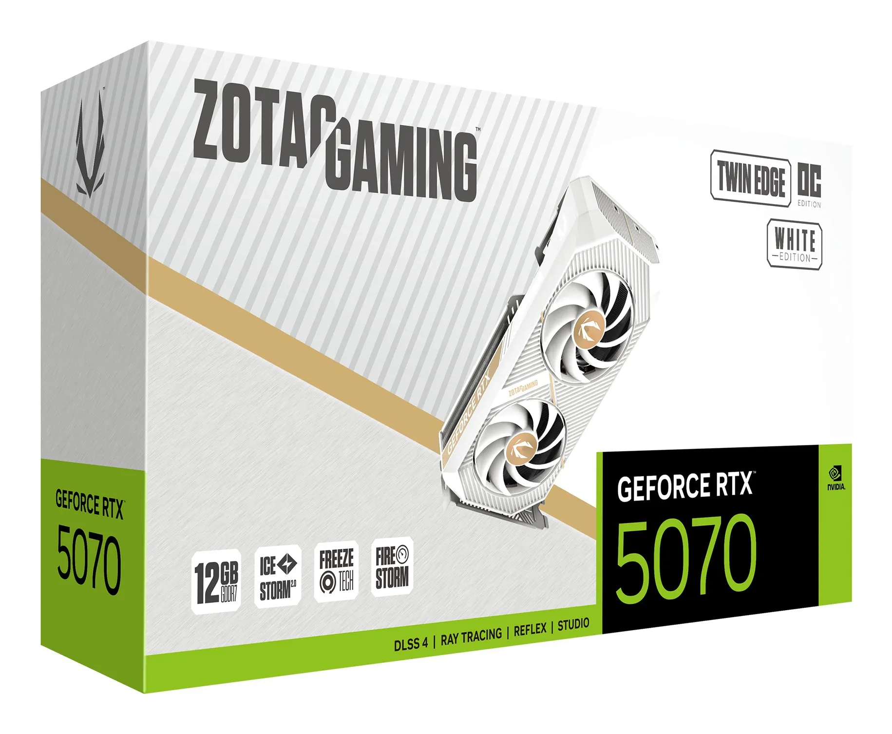 Zotac RTX 5070 Twin Edge OC White 12 GB GDDR7 HDMI 3xDP