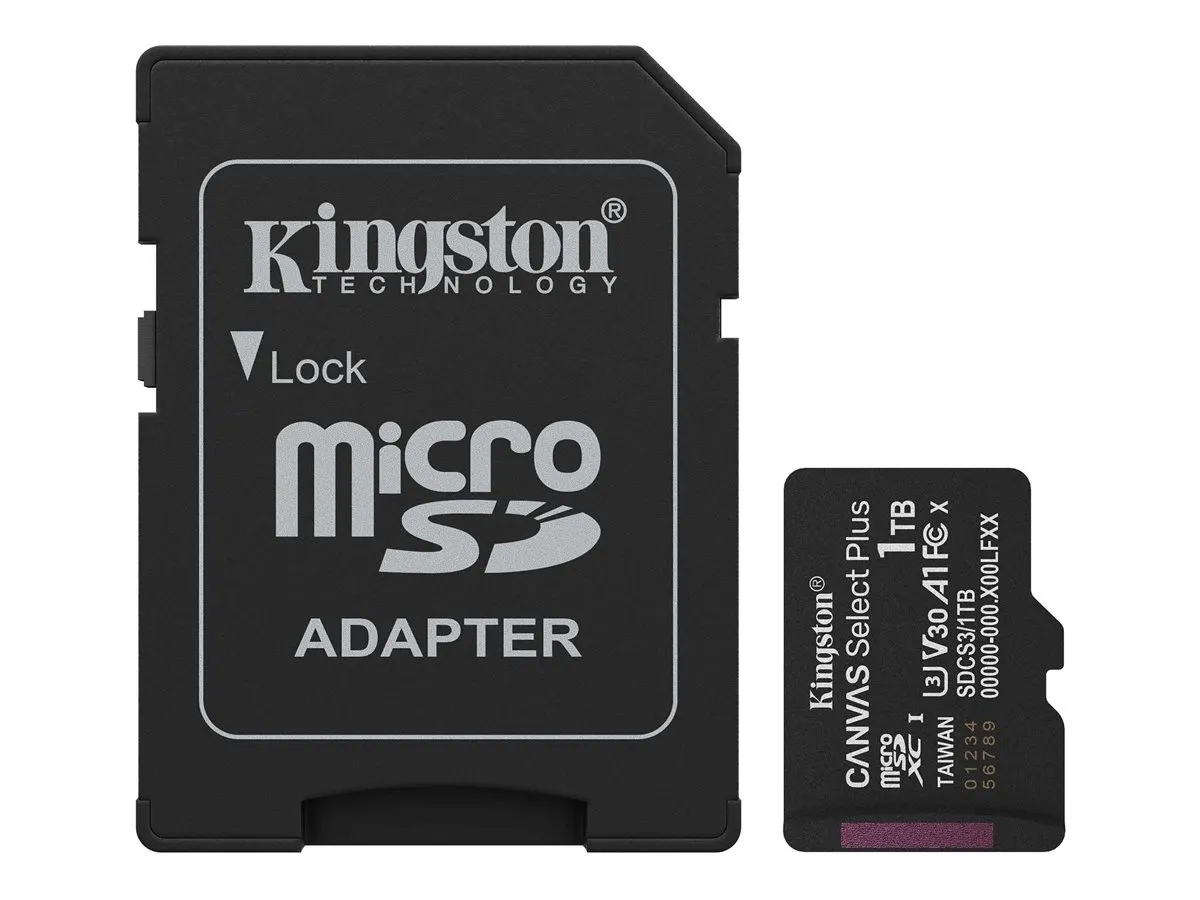 SD MicroSD Card   1TB Kingston SDXC Canvas+ Gen3 m.Adapter retail