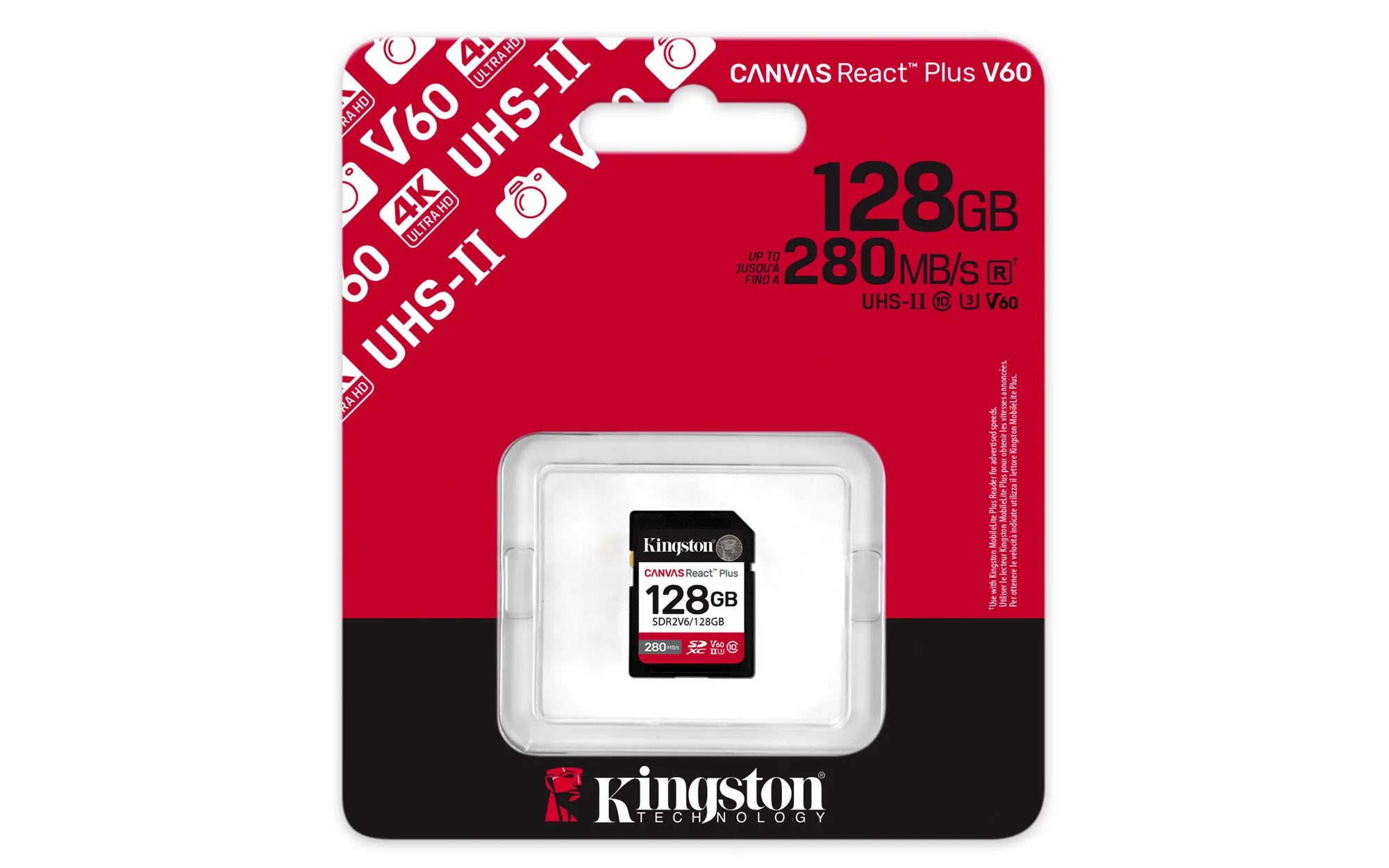 Kingston Technology 128GB Canvas React Plus SDXC UHS-II 280R/100W U3 V60 for Full HD/4K – Bild 3