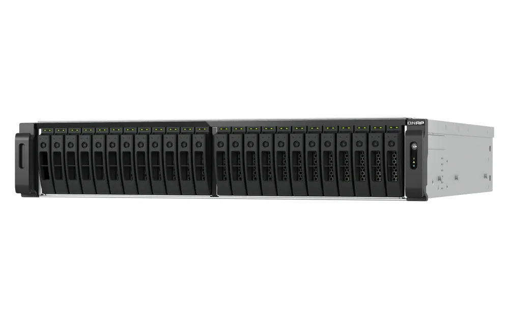QNAP TS-H3077AFU-R5-32G NAS & Speicherserver Rack (2U) AMD Ryzen™ 5 32 GB DDR5 0 TB QuTS hero Schwarz, Metallisch – Bild 1
