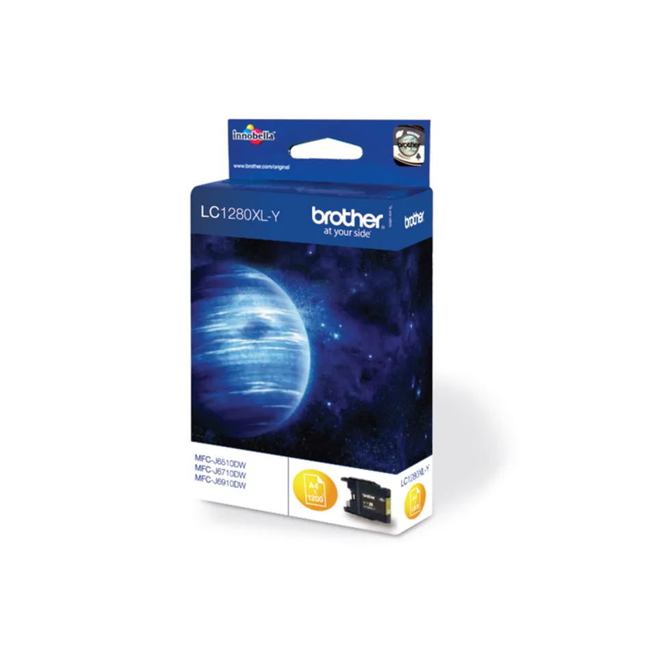 Brother LC1280XLY Druckerpatrone 1 Stück(e) Original Hohe (XL-) Ausbeute Gelb – Bild 1