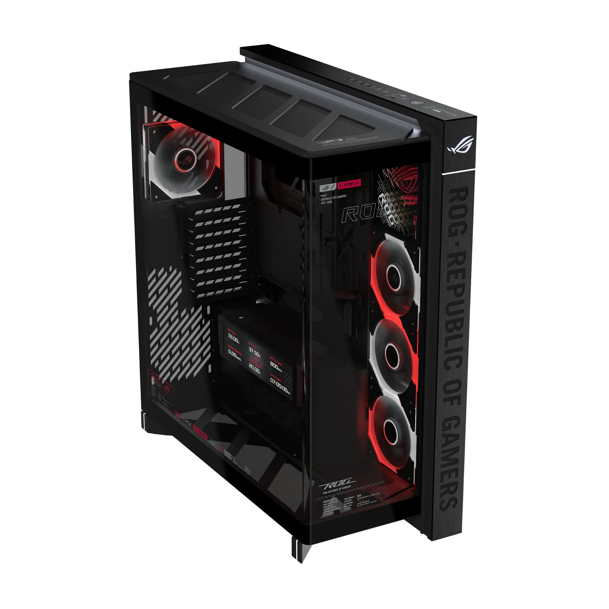 ASUS ROG CRONOX GR801 CURVE TG ARGB BLACK Midi Tower Schwarz – Bild 2