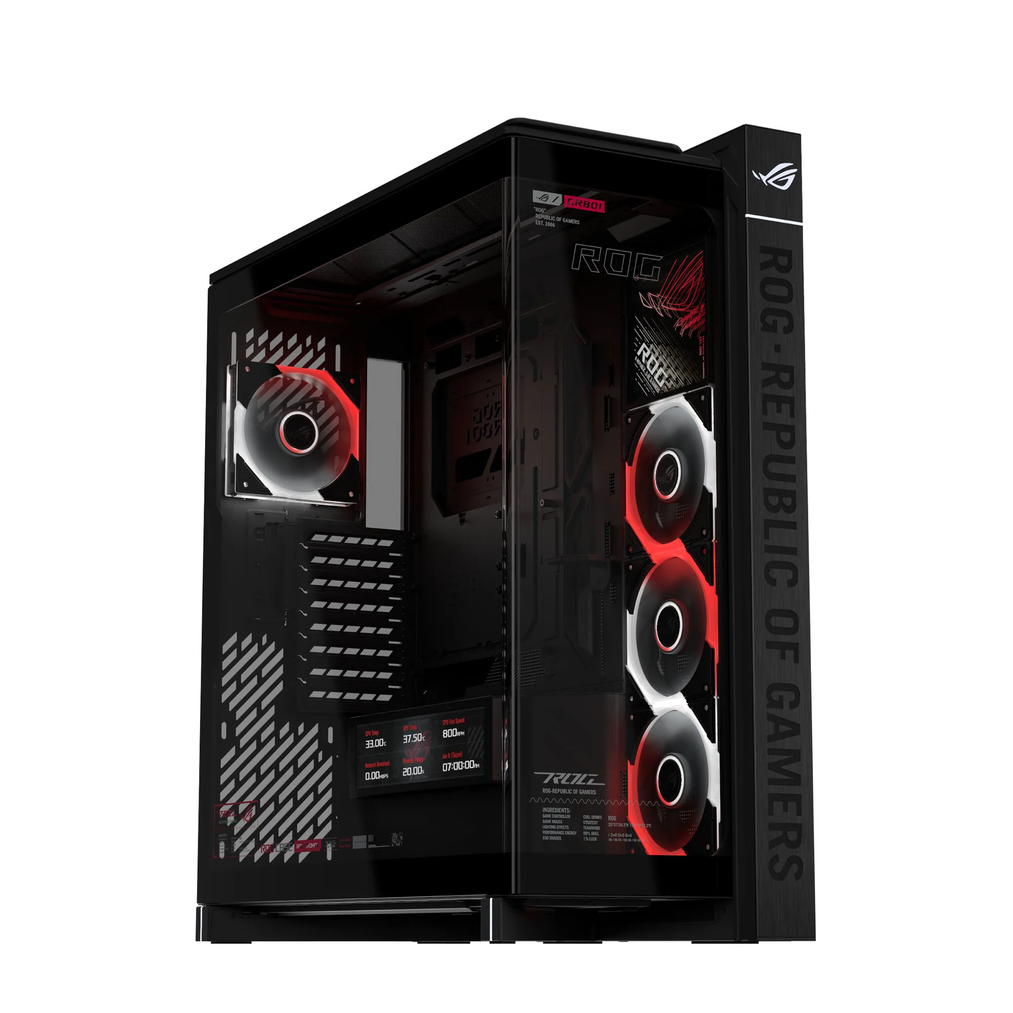 ASUS ROG CRONOX GR801 CURVE TG ARGB BLACK Midi Tower Schwarz – Bild 1