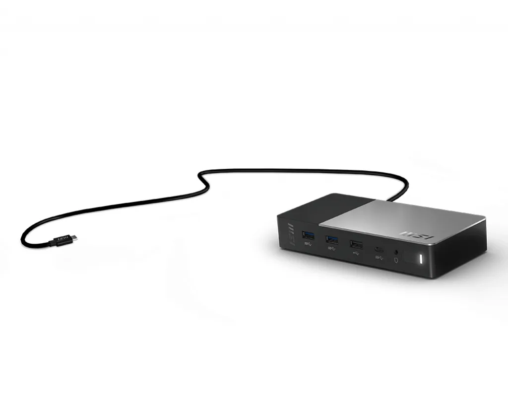 MSI USB-C Docking Station Gen 2 USB 3.2 Gen 2 (3.1 Gen 2) Type-C Schwarz – Bild 4