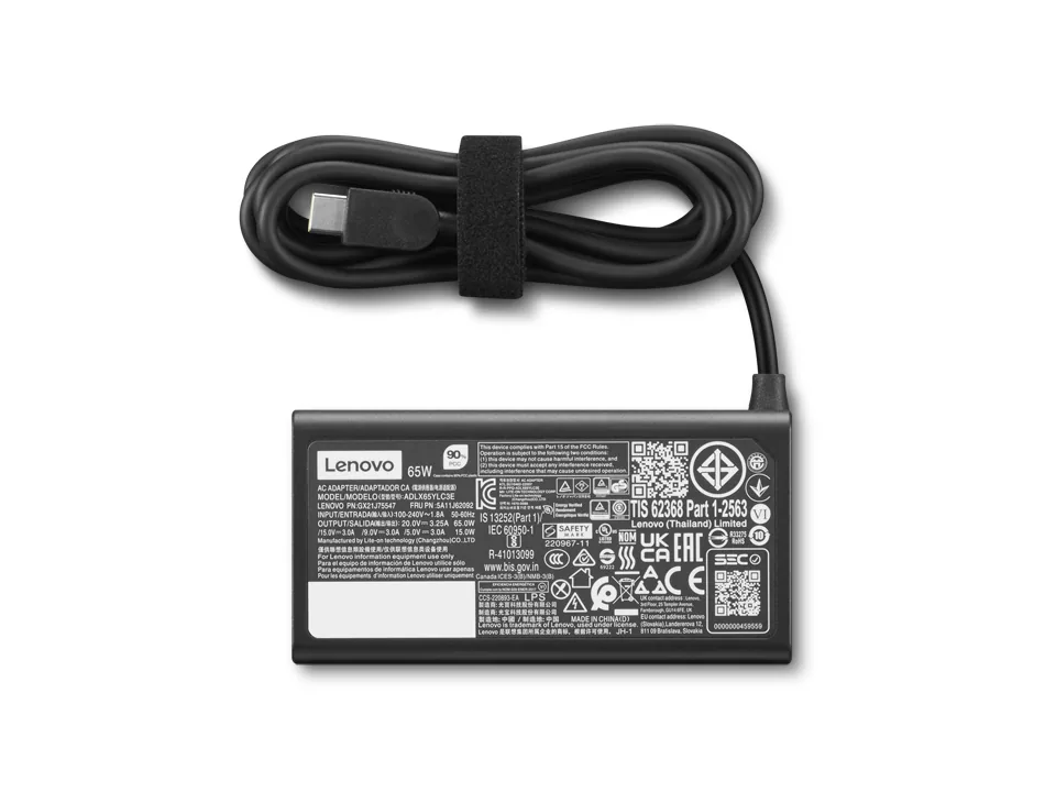 Lenovo 4X21S91187 Netzteil & Spannungsumwandler Drinnen 65 W Schwarz – Bild 2