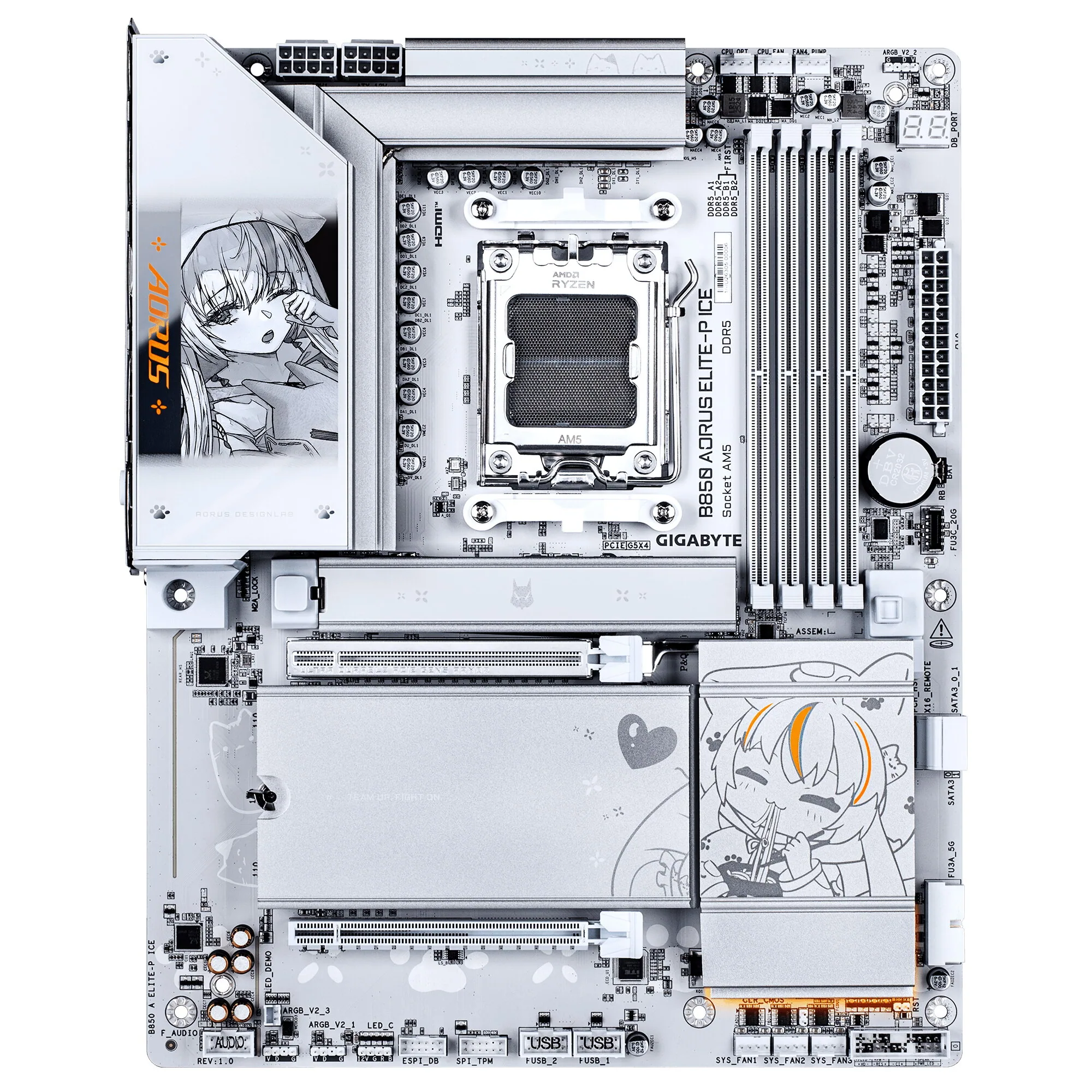 GIGABYTE B850 AORUS ELITE-P ICE Mainboard – Bild 2