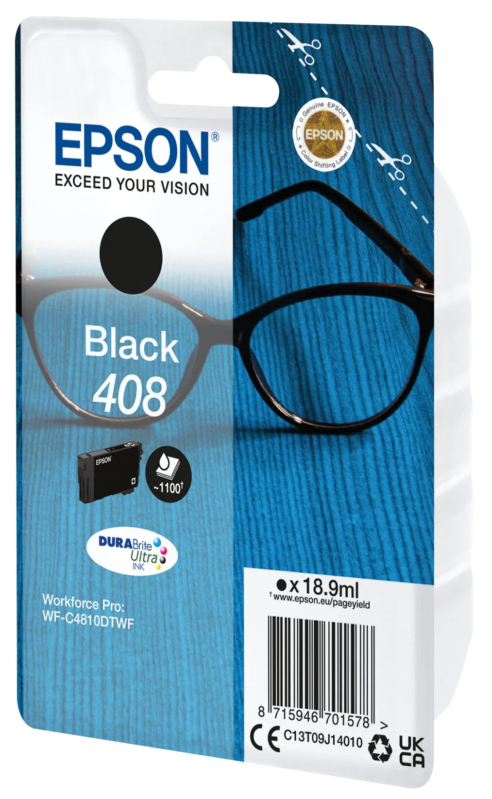 Epson 408 Brille DURABrite Ultra Single Black Tinte – Bild 1