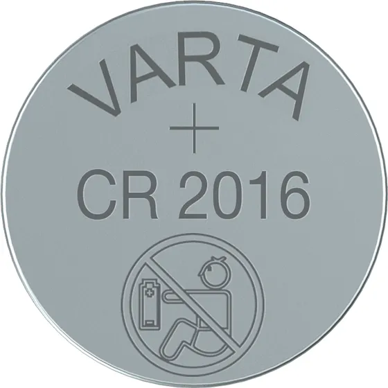 Varta Batterie Knopfzelle CR2016 3V 87 mAh Lithium Blis.5 Stück