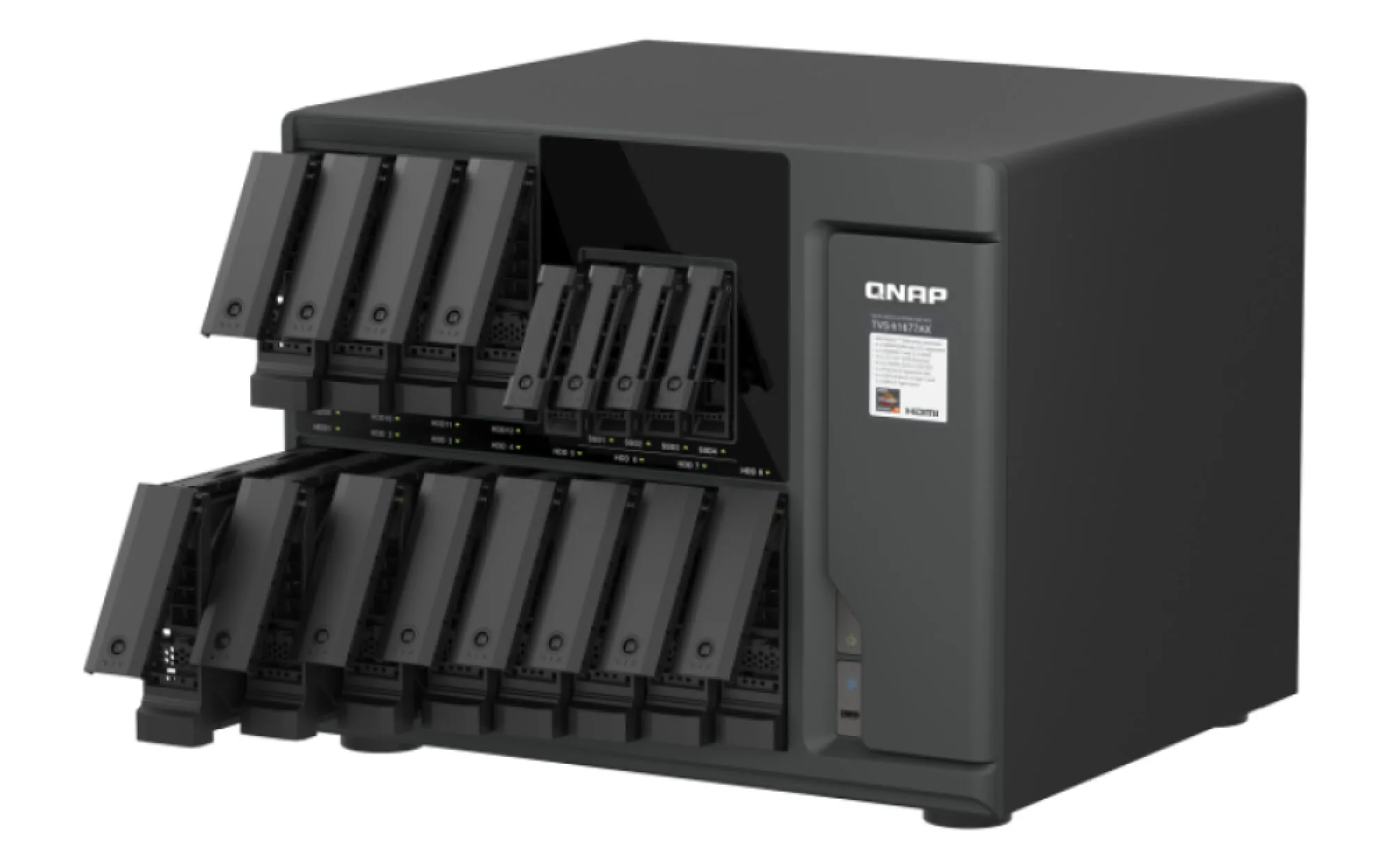 QNAP TVS-H1677AX-R5-16G NAS & Speicherserver Tower AMD Ryzen™ 5 16 GB DDR5 0 TB QuTS hero Schwarz – Bild 7