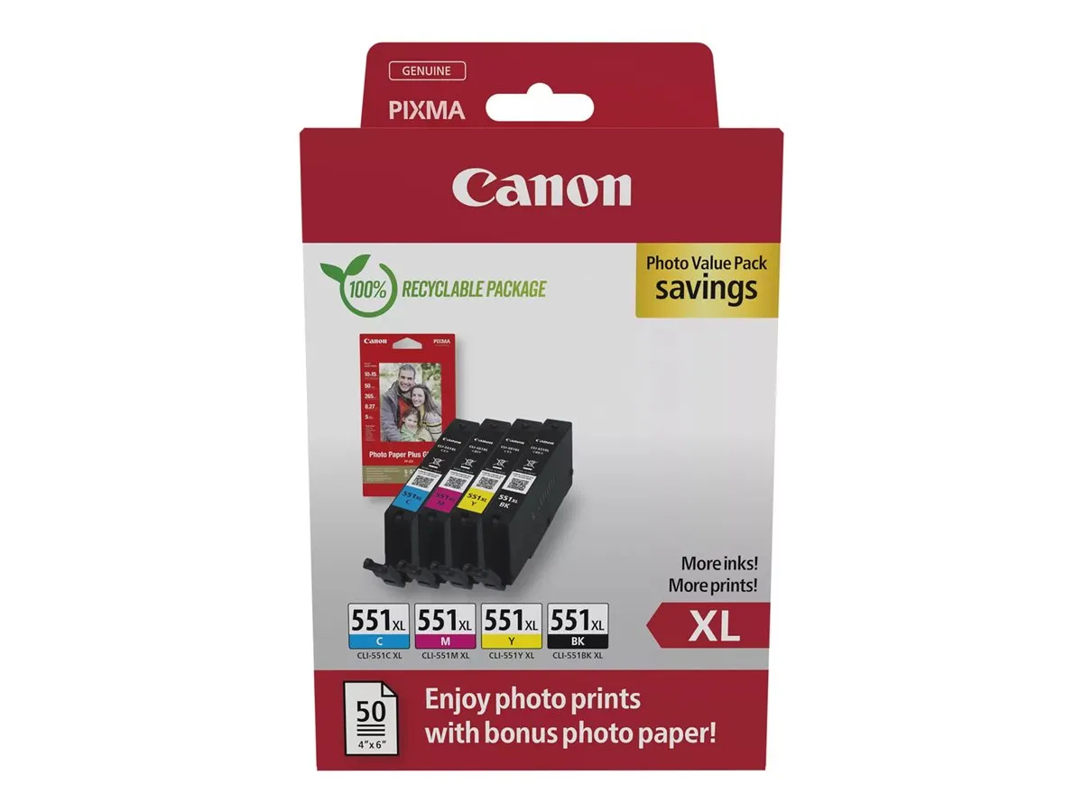 Patrone Canon CLI-551XL XL     Multipack BK,C,M,Y