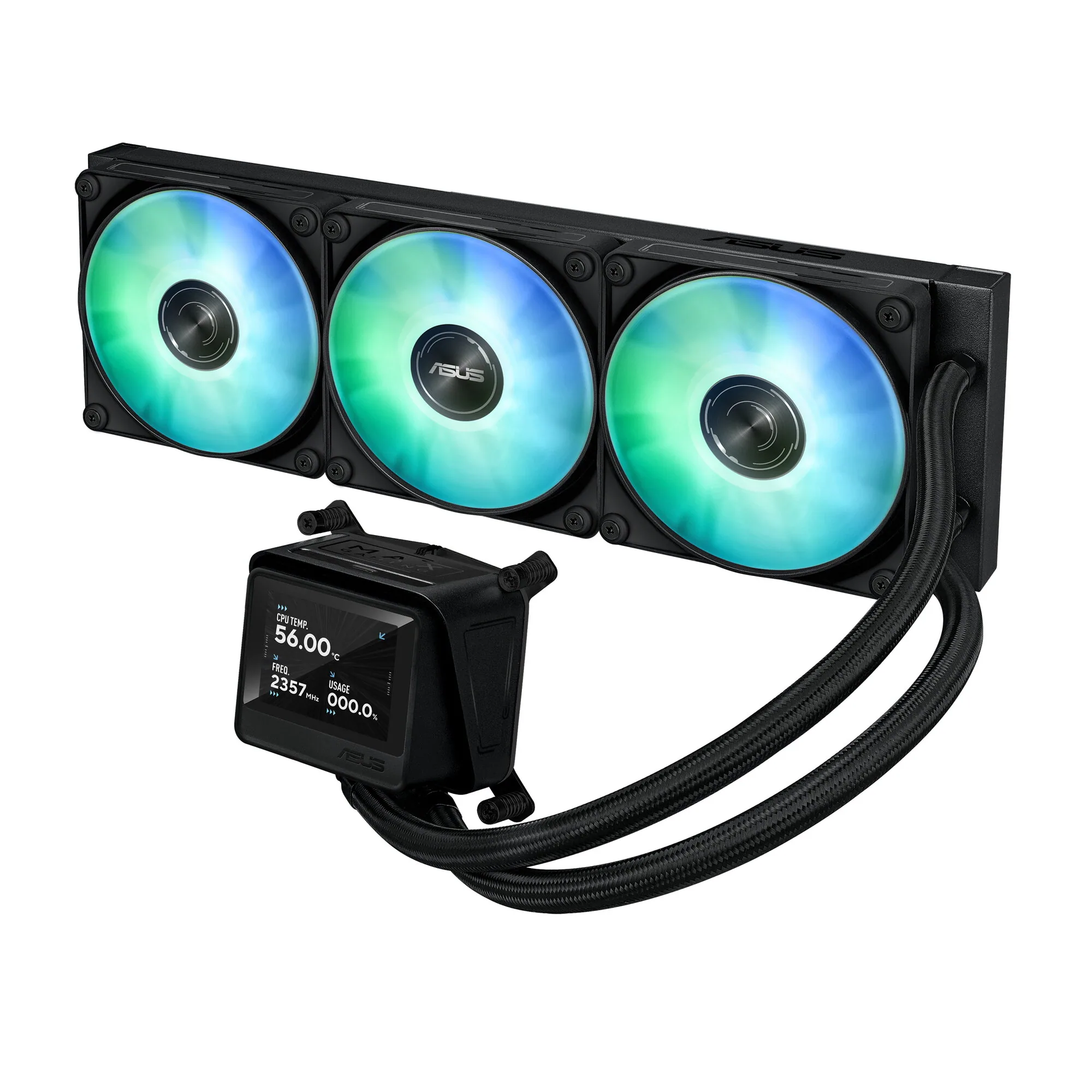 ASUS MAX GAMING LC 360 ARGB LCD Prozessor All-in-One-Flüssigkeitskühler 12 cm Schwarz – Bild 3
