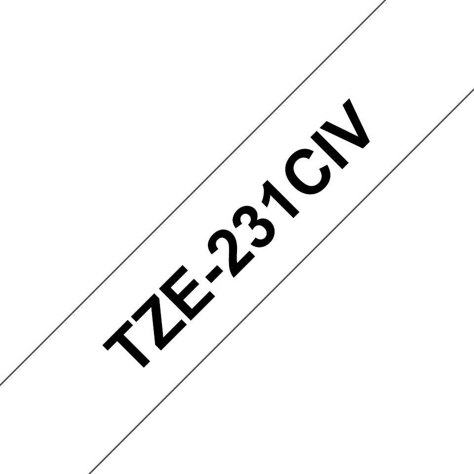 Brother TZE-231CIV Etiketten erstellendes Band Schwarz auf weiss – Bild 3