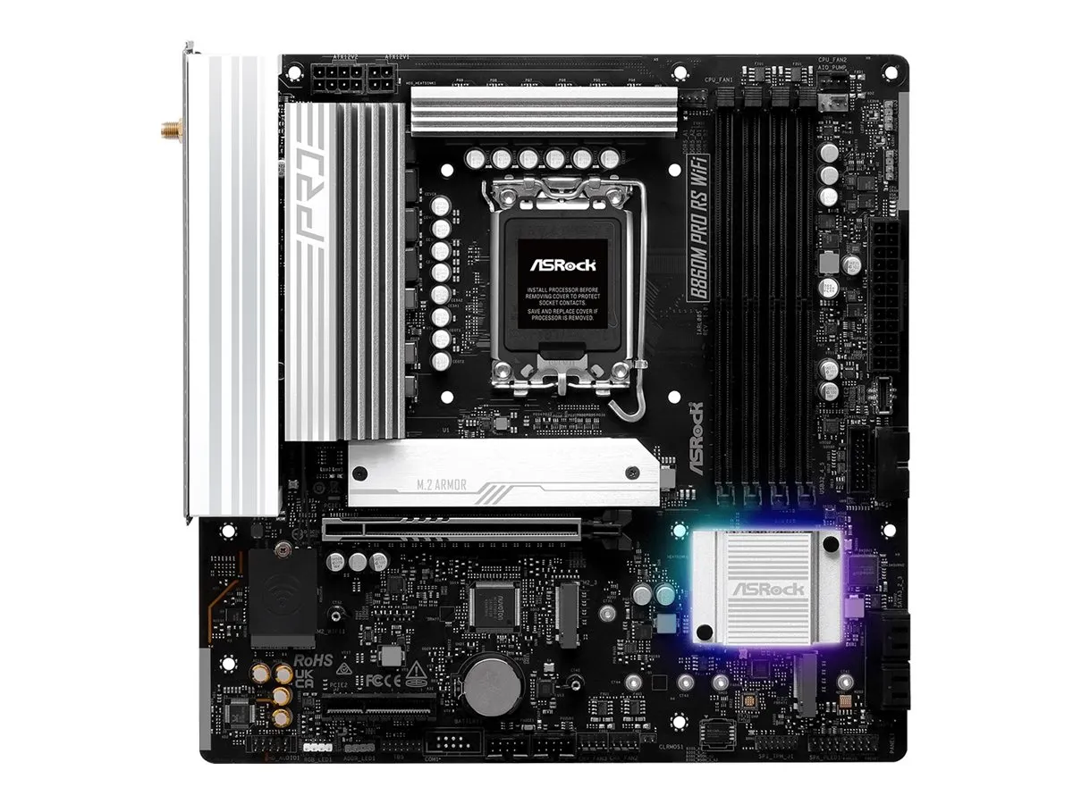 ASRock B860M Pro RS Wifi        1851 mATX HDMI/DP       DDR5