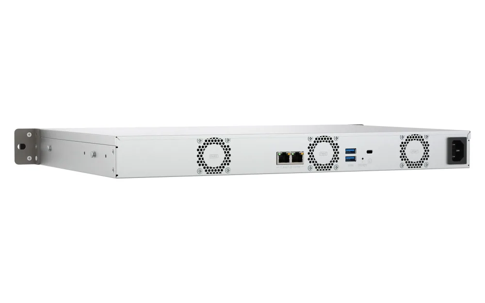 QNAP TS-433eU NAS Rack (1U) Cortex-A Cortex-A55 4 GB 0 TB QNAP Turbo System Schwarz – Bild 1