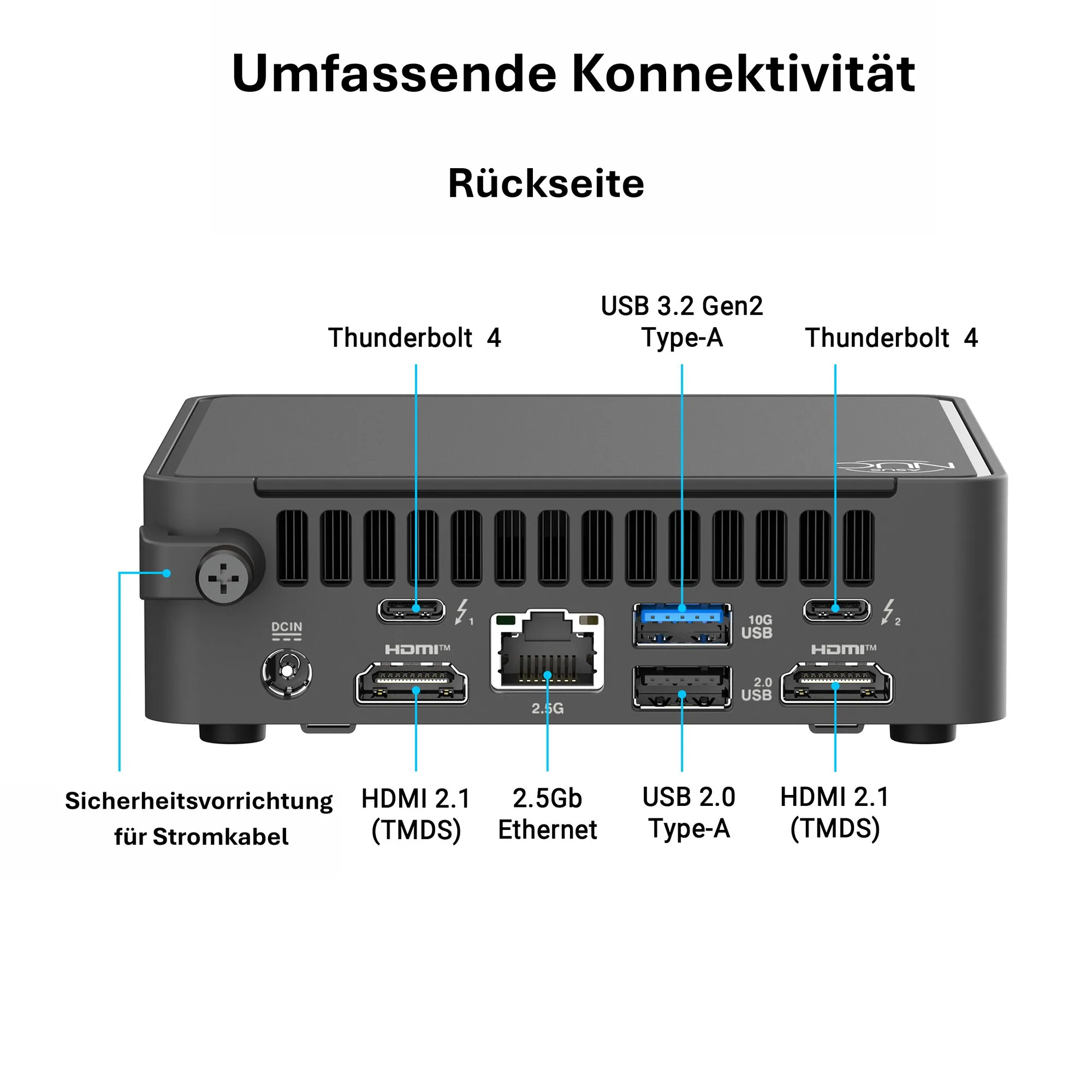 ASUS NUC 15 Pro Slim PC Kit RNUC15CRKC500002 (Intel Core Core 3 100U Prozessor, Intel Arc Grafik, Intel WiFi 7, Bluetooth 5.4, ohne Betriebssystem, mit EU-Netzkabel, bis 99 TOPS KI-Leistung, unterstützt OpenClaw & Hermes Agent, 24/7 Betrieb) – Bild 2