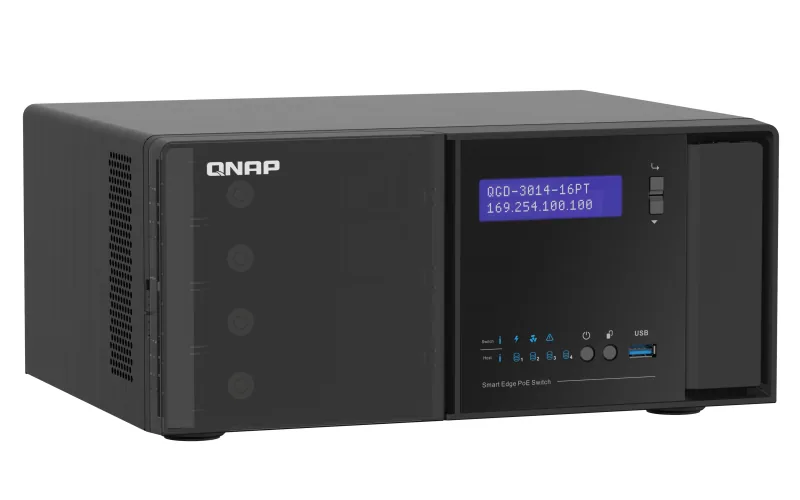 QNAP QGD-3014-16PT-8G Netzwerk-Switch Managed Gigabit Ethernet (10/100/1000) Power over Ethernet (PoE) Schwarz – Bild 4