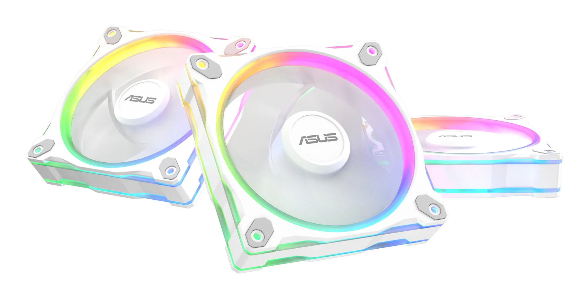 ASUS Prime MR120 Fan ARGB Reverse White 3in1 Computergehäuse Ventilator 12 cm Weiß 3 Stück(e) – Bild 1
