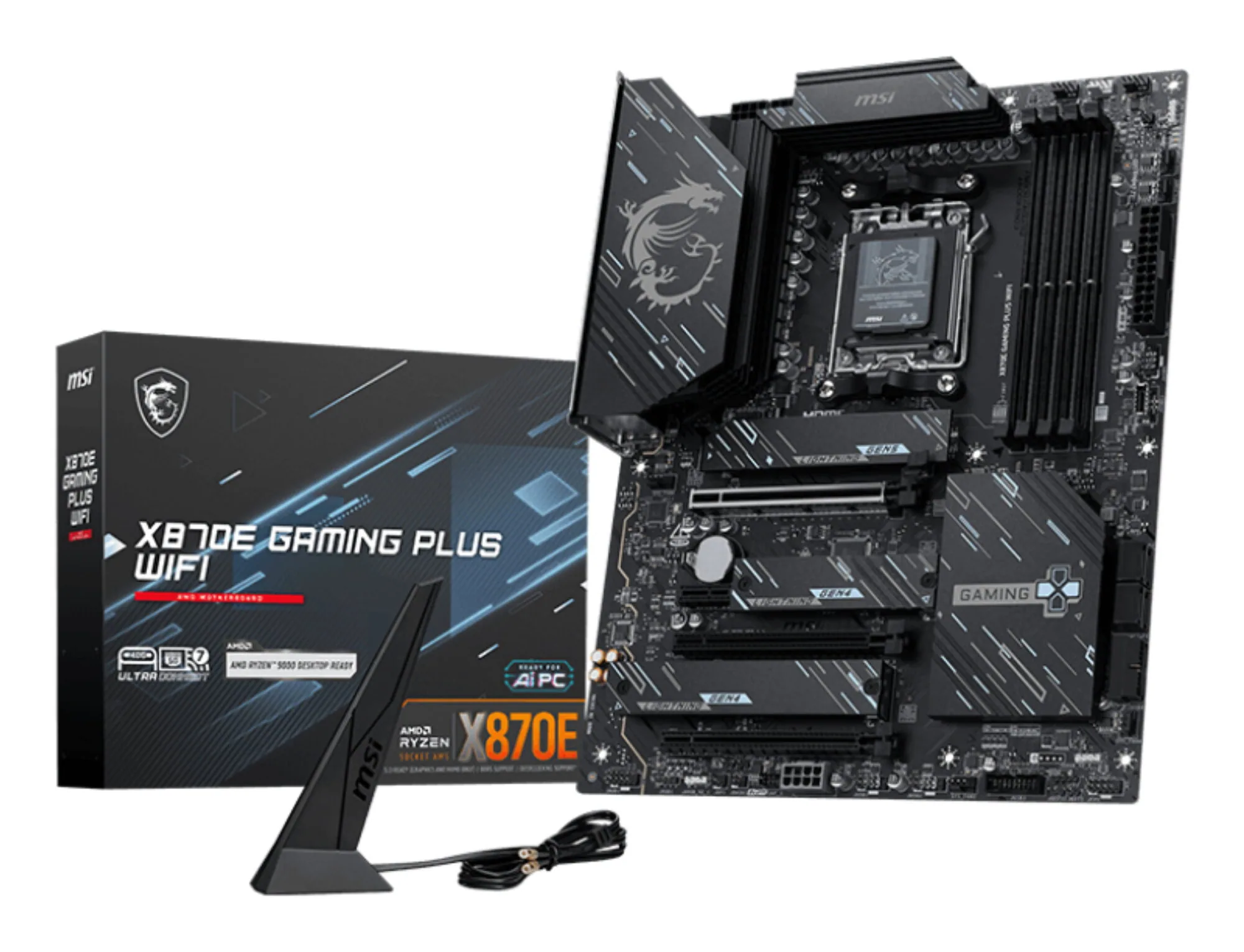 MSI X870E GAMING PLUS WIFI Motherboard AMD X870E Sockel AM5 ATX – Bild 1