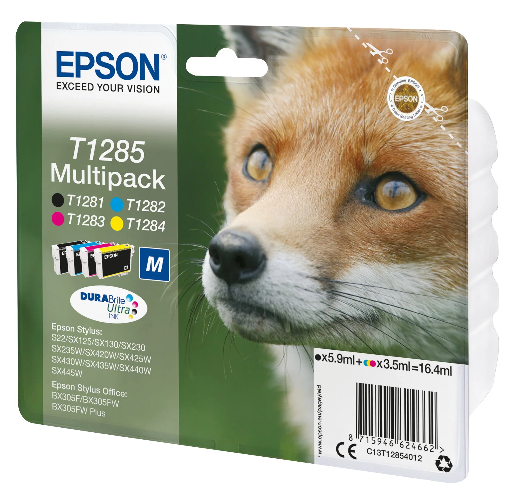 Epson Fox T1285 Fuchs DURABrite Ultra Multipack 4 Farben Tinte – Bild 8