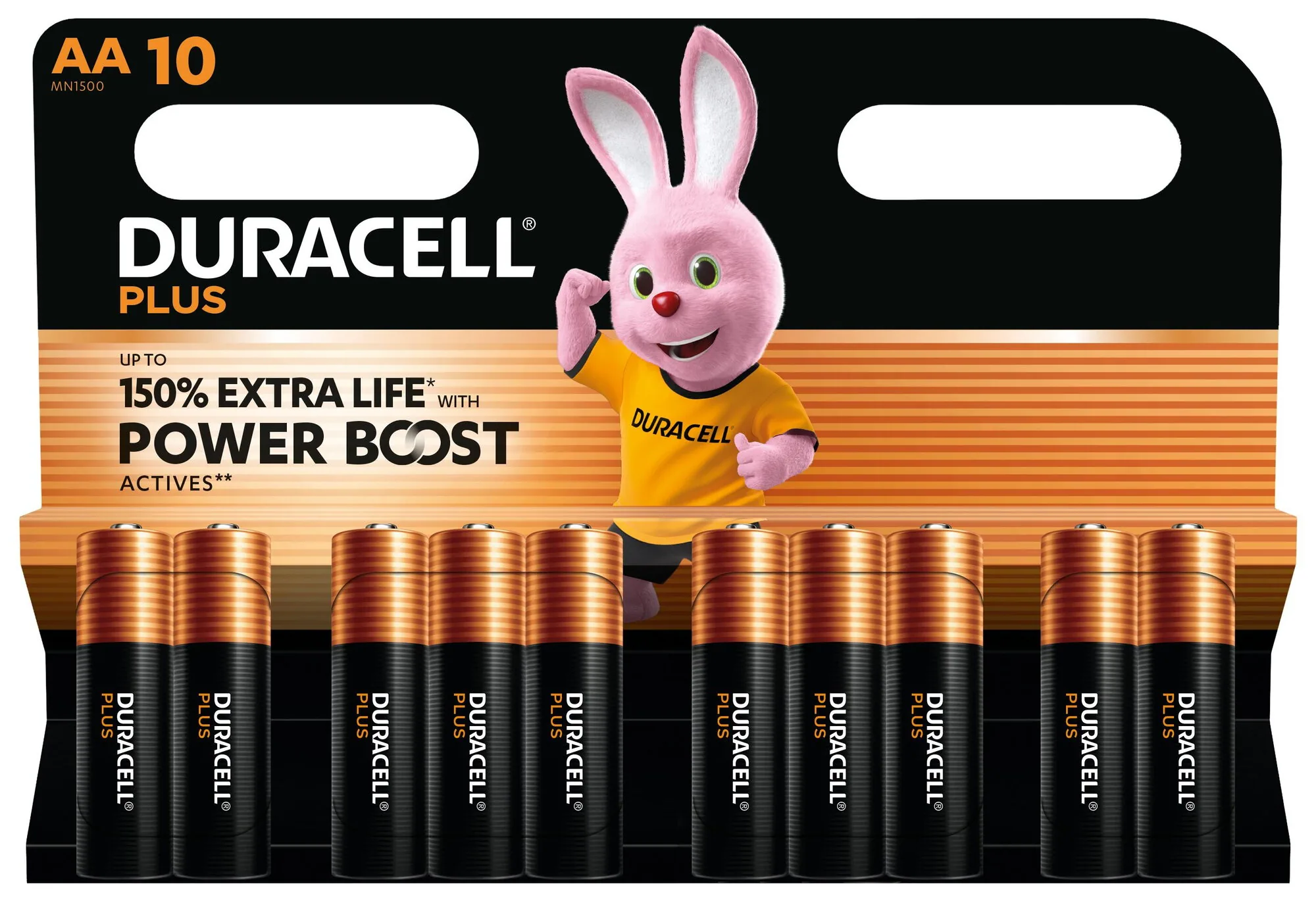 Duracell Batterie Plus - AA (MN1500/LR6) BOOST K10 10 Stück – Bild 1
