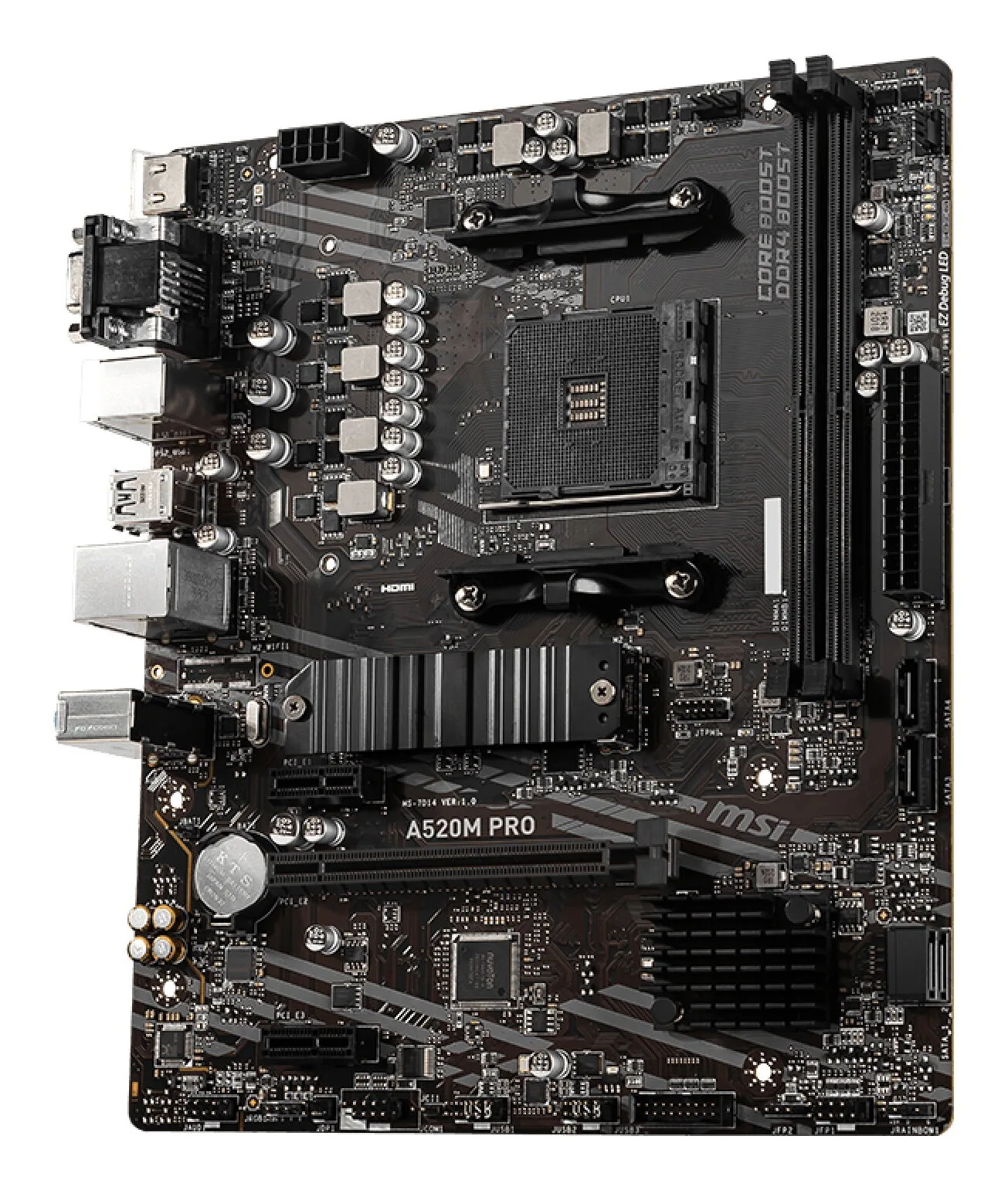 MSI A520M PRO Motherboard AMD A520 Sockel AM4 micro ATX – Bild 2