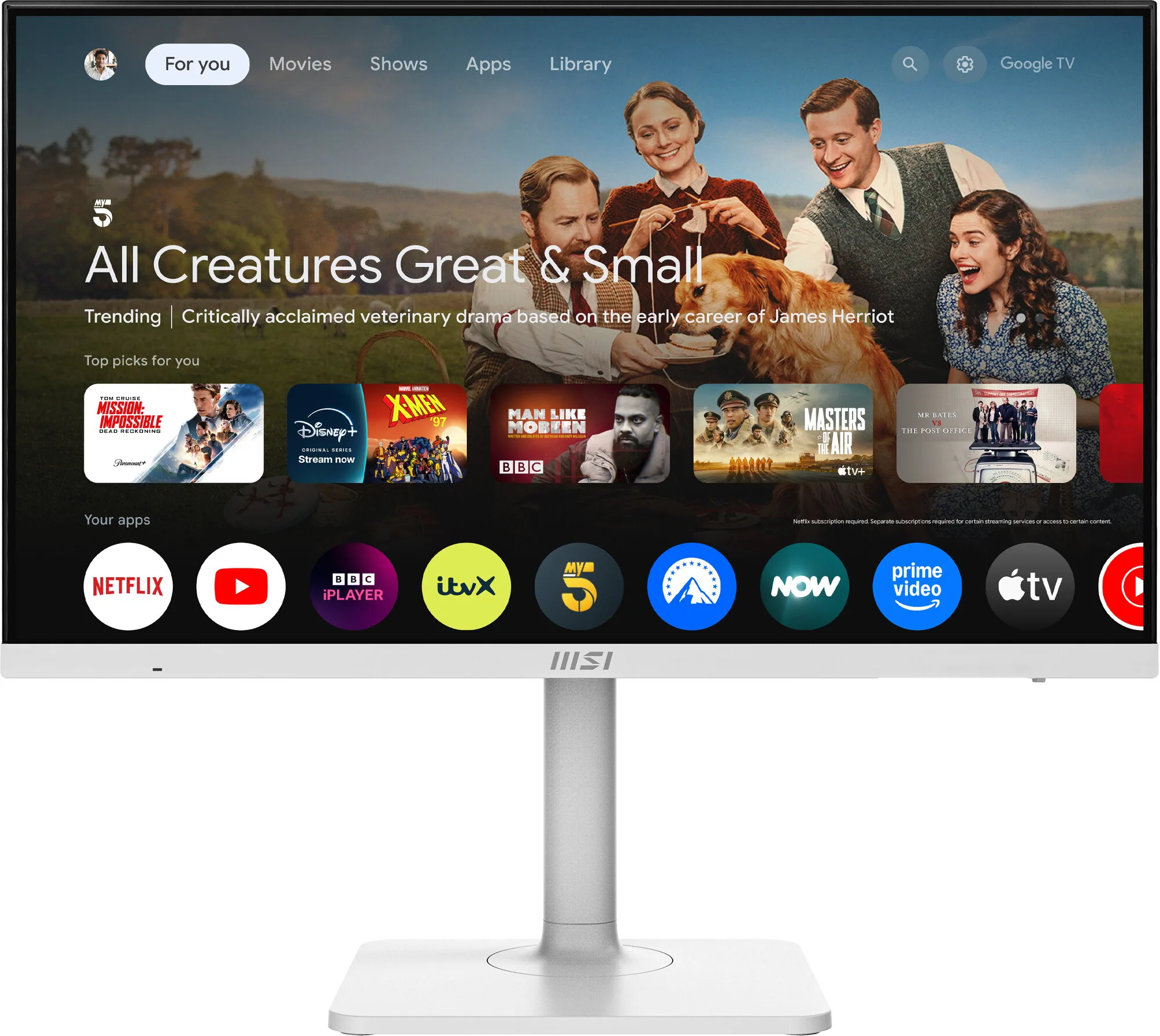 MSI MODERN MD272UPSWDE Computerbildschirm 68,6 cm (27") 3840 x 2160 Pixel 4K Ultra HD Weiß – Bild 1