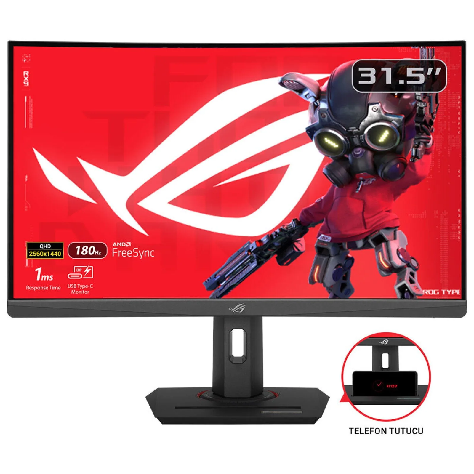 ASUS ROG Strix XG32WCS Computerbildschirm 80 cm (31.5") 2560 x 1440 Pixel Quad HD LED Schwarz – Bild 1