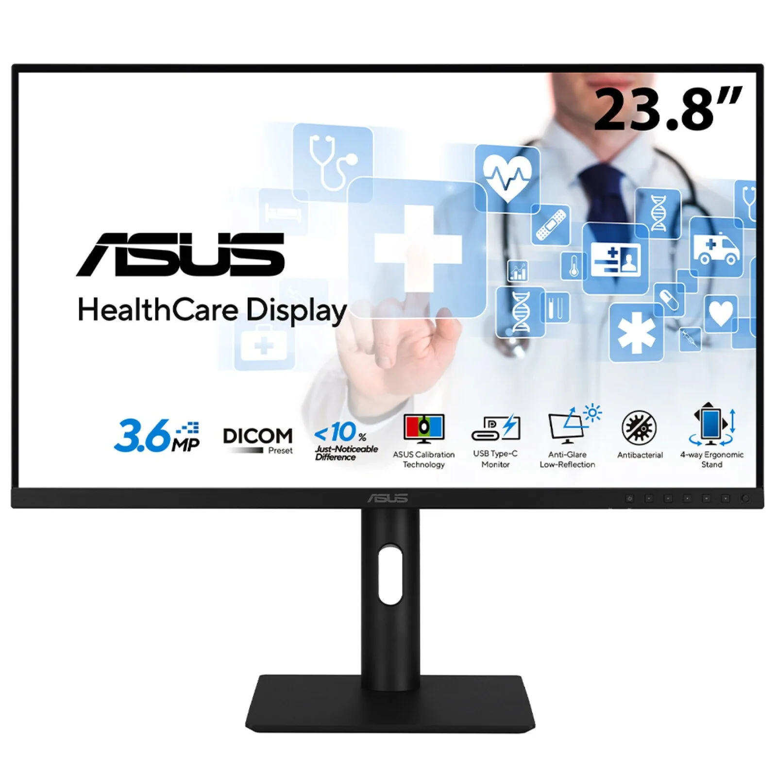 ASUS HA2441A Computerbildschirm 60,5 cm (23.8") 2560 x 1440 Pixel Quad HD LCD Schwarz – Bild 1