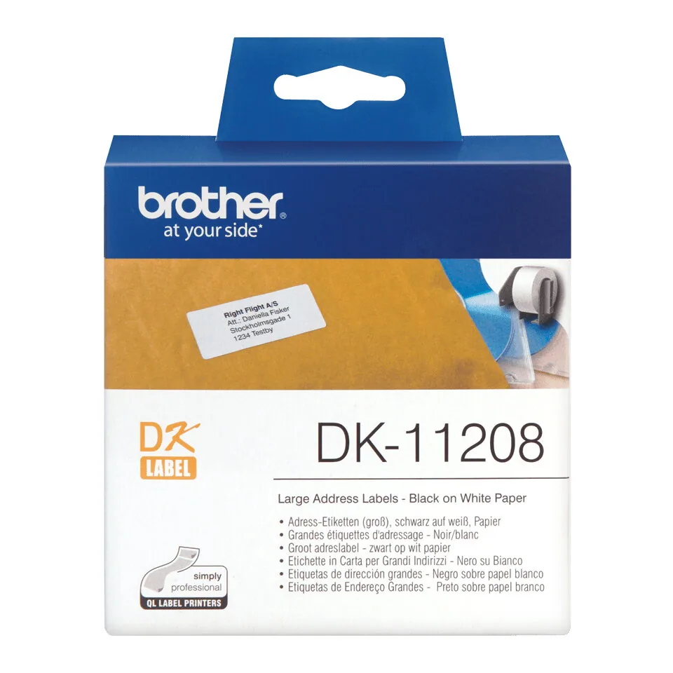 Brother DK-11208 Etiketten erstellendes Band Schwarz auf weiss – Bild 2