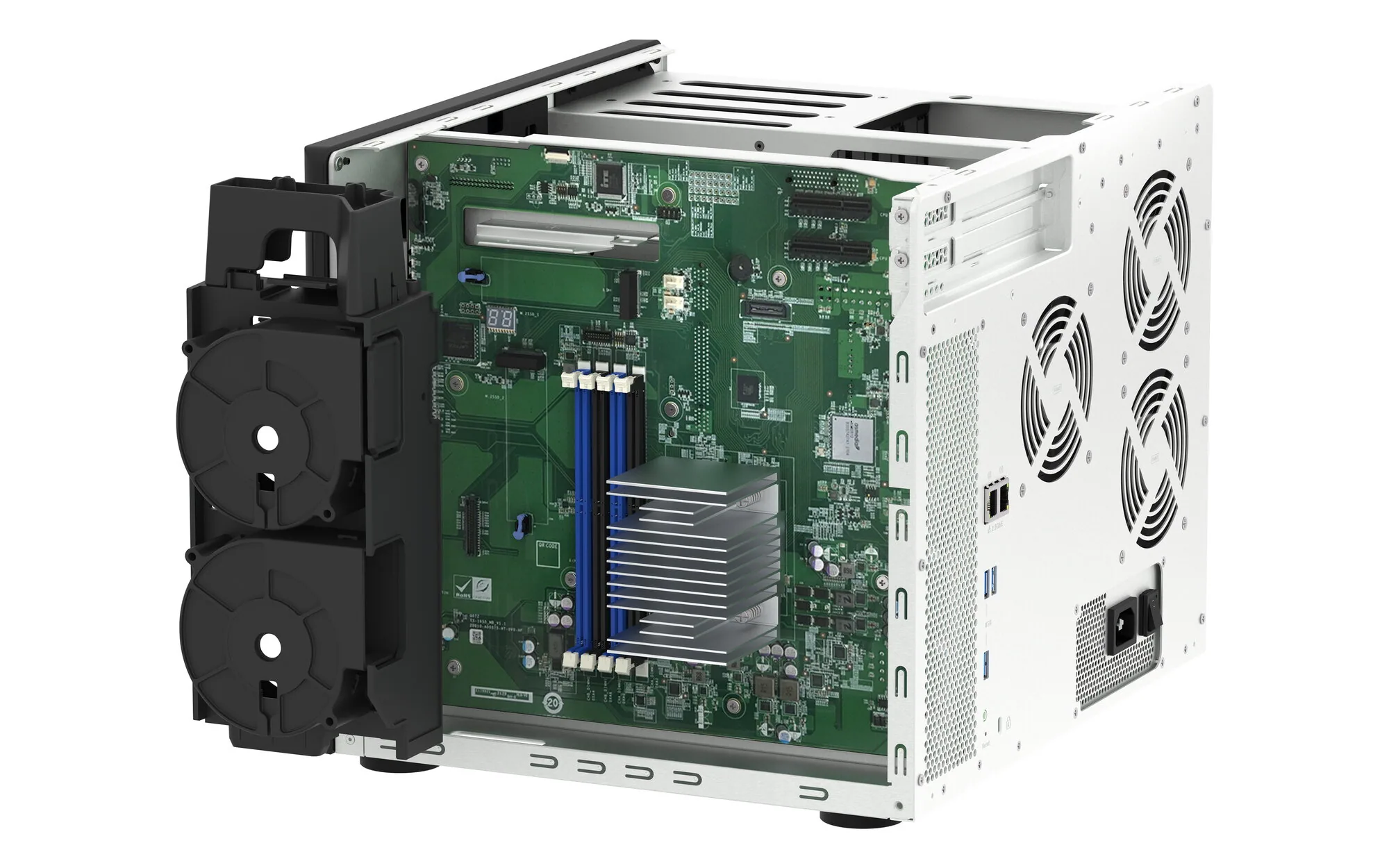 QNAP TS-1655 NAS Tower Intel Atom® C5125 8 GB DDR4 0 TB QNAP Turbo System Schwarz – Bild 4